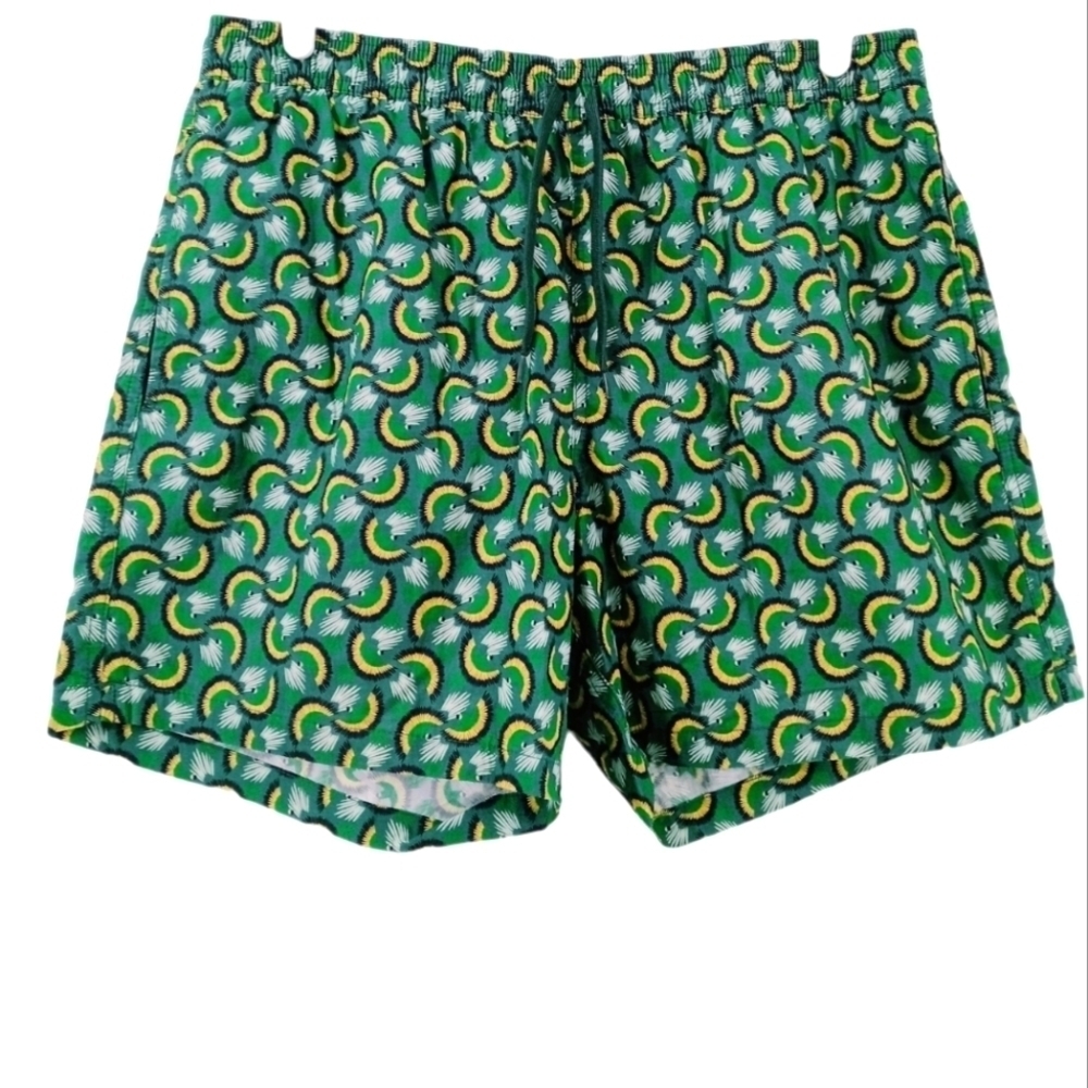 Monoprix homme Printed‎ Swim Trunk Shorts Pockets Drawstring